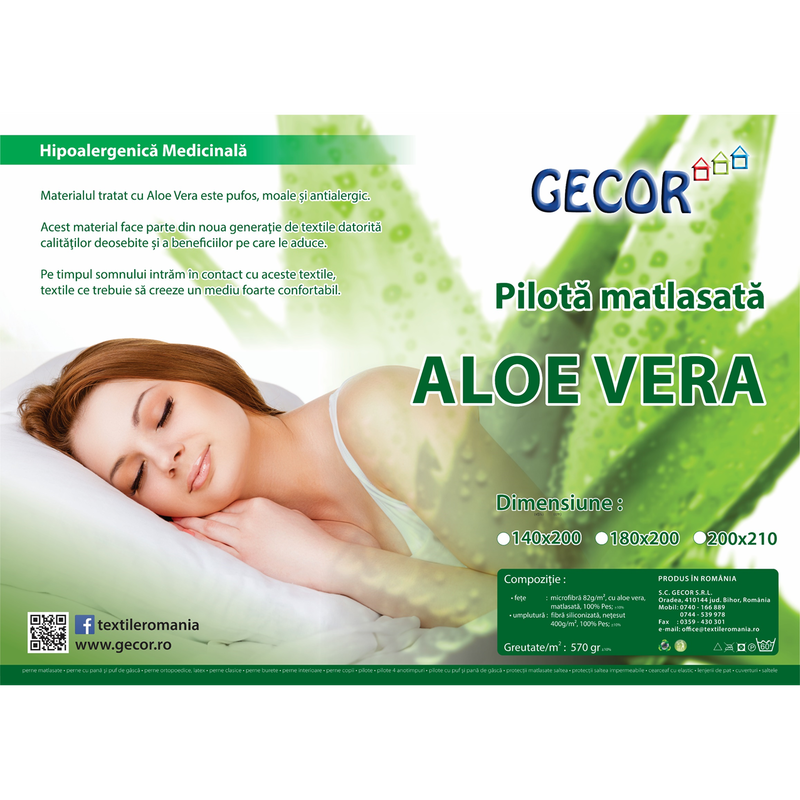 Pilote matlasate Aloe Vera